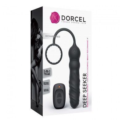 Анальний вібратор Dorcel Deep Seeker з ерекційним кільцем і пультом ДК &mdash; купити в інтим-бутику EroticToys