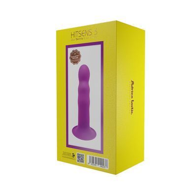 Дилдо з присоскою Adrien Lastic Hitsens 3 Purple, відмінно для страпона, діам. 4,1см, довжина 18,2см &mdash; купити в інтим-бутику EroticToys