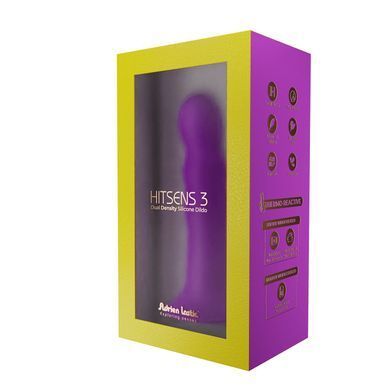 Дилдо з присоскою Adrien Lastic Hitsens 3 Purple, відмінно для страпона, діам. 4,1см, довжина 18,2см &mdash; купити в інтим-бутику EroticToys