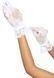 Короткі рукавички Leg Avenue Floral lace wristlength gloves White в інтим-бутику EroticToys