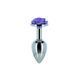 Металева анальна пробка Lux Active з трояндою - Rose Anal Plug - Purple, віброкуля в подарунок в інтим-бутику EroticToys