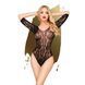 Боді Penthouse Midnight Visit XL Black, глибока горловина, виріз на спині, рукава в інтим-бутику EroticToys