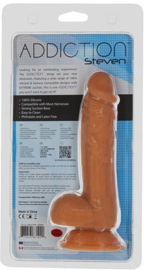 Замовити анонімно: Фалоімітатор ADDICTION Steven 7.5" Silicone Dong Caramel, віброкуля в подарунок Фалоімітатор ADDICTION Steven 7.5" Silicone Dong Caramel, віброкуля в подарунок — купити в інтим-бутику EroticToys