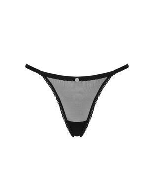 Прозорі стрінги із мереживом Obsessive Celia Noir thong M/L &mdash; купити в інтим-бутику EroticToys