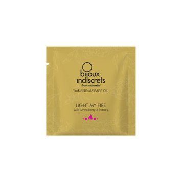Пробник масажної олії Bijoux Indiscrets Light my Fire &ndash; Wild Strawberry & Honey (2 мл) &mdash; купити в інтим-бутику EroticToys