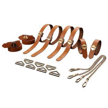 Набір із 8 ременів для зв'язування LOCKINK 8-Bondage-Straps Restraint Set - Brown &mdash; купити в інтим-бутику EroticToys