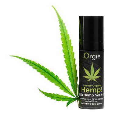 Збуджувальний гель для пар Orgie Hemp! Intense Orgasm, 15 мл, тепло-холод, ефект сильної вібрації &mdash; купити в інтим-бутику EroticToys
