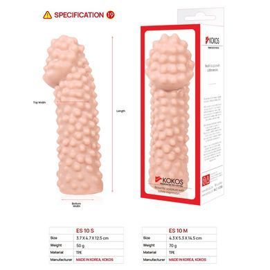 Насадка на член Kokos Extreme Sleeve ES.10 розмір S, потовщувальна, стимулювальний рельєф &mdash; купити в інтим-бутику EroticToys