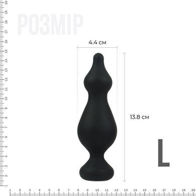 Анальна пробка Adrien Lastic Amuse Big Black (L) з двома переходами, макс. діаметр 4,4 см &mdash; купити в інтим-бутику EroticToys