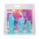 Набір анальних пробок Doc Johnson Crystal Jellies - Anal Starter Kit Teal (м'ятий та без вставки!!!)