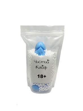 Крафтове мило-член із присоскою Чистий Кайф Blue size L, натуральне &mdash; купити в інтим-бутику EroticToys
