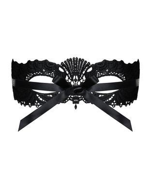 Мереживна маска Obsessive A700 mask, єдиний розмір, чорна &mdash; купити в інтим-бутику EroticToys