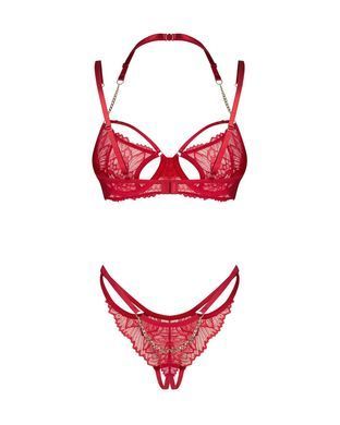 Комплект Obsessive Matildea 2-pcs crotchless set 2XL/3XL &mdash; купити в інтим-бутику EroticToys