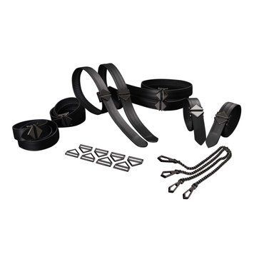 Набір із 8 ременів для зв'язування LOCKINK 8-Bondage-Straps Restraint Set - Black &mdash; купити в інтим-бутику EroticToys