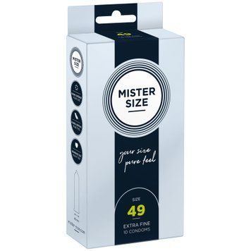 Презервативи Mister Size - pure feel - 49 (10 condoms), товщина 0,05 мм &mdash; купити в інтим-бутику EroticToys