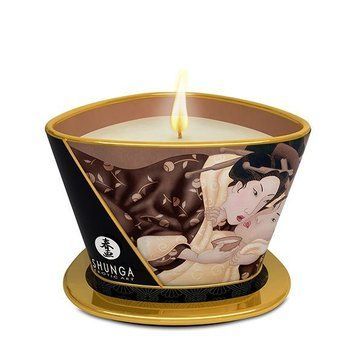 Масажна свічка Shunga Massage Candle &ndash; Intoxicating Chocolate (170 мл) з афродизіаками &mdash; купити в інтим-бутику EroticToys
