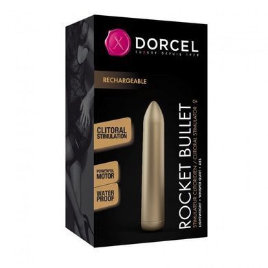Перезаряджувана віброкуля Dorcel Rocket Bullet Gold &mdash; купити в інтим-бутику EroticToys