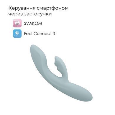 Смарт вібратор-кролик Svakom Chika, 2 незалежні мотори, підігрів до 38 &deg;C &mdash; купити в інтим-бутику EroticToys