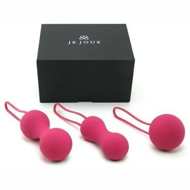 Набір вагінальних кульок Je Joue - Ami Fuchsia, діаметр 3,8-3,3-2,7см, вага 54-71-100гр + подарунок косметичка &mdash; купити в інтим-бутику EroticToys