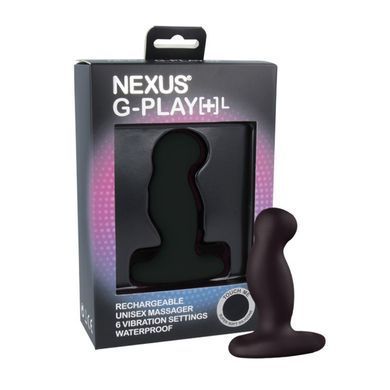 Вібромасажер простати Nexus G-Play Plus L Black, макс діаметр 3,5 см, перезаряджуваний &mdash; купити в інтим-бутику EroticToys