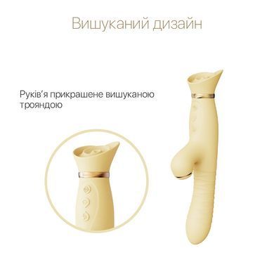 Пульсатор-вібратор із вакуумною стимуляцією клітора Zalo - ROSE Thruster Lemon Yellow &mdash; купити в інтим-бутику EroticToys