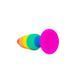 Силіконова анальна пробка Wooomy Hiperloo Silicone Rainbow Plug L, діаметр 3,9 см, довжина 13,1 см в інтим-бутику EroticToys