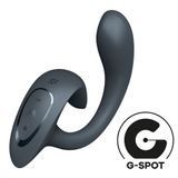 Замовити анонімно: Вагінально-кліторальний вібратор Satisfyer G for Goddess 1 Dark Grey, 2 мотори