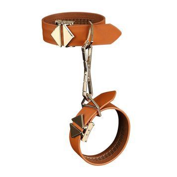 Фіксатори для рук та ніг LOCKINK Wristcuffs/Anklecuffs, коричневі, натуральна шкіра &mdash; купити в інтим-бутику EroticToys