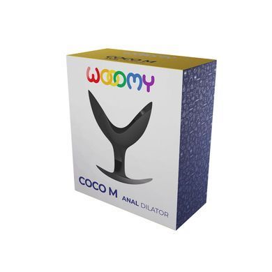 Анальний розширювач Wooomy Coco M, чорний, силіконовий, роздвоєний &mdash; купити в інтим-бутику EroticToys