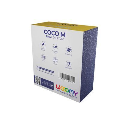 Анальний розширювач Wooomy Coco M, чорний, силіконовий, роздвоєний &mdash; купити в інтим-бутику EroticToys