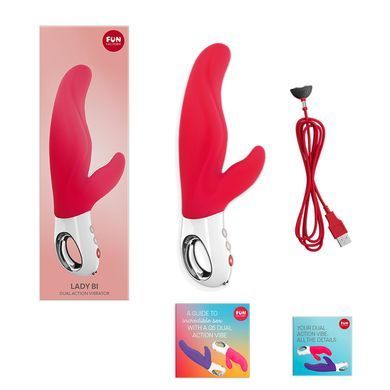 Вібратор-кролик для точки А Fun Factory LADY BI india red, 2 мотори, 12 режимів &mdash; купити в інтим-бутику EroticToys