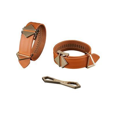 Фіксатори для рук та ніг LOCKINK Wristcuffs/Anklecuffs, коричневі, натуральна шкіра &mdash; купити в інтим-бутику EroticToys