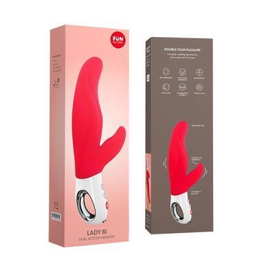 Вібратор-кролик для точки А Fun Factory LADY BI india red, 2 мотори, 12 режимів &mdash; купити в інтим-бутику EroticToys