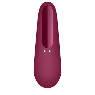 Вакуумний кліторальний стимулятор Satisfyer Curvy 1+ Rose Red з керуванням через інтернет &mdash; купити в інтим-бутику EroticToys