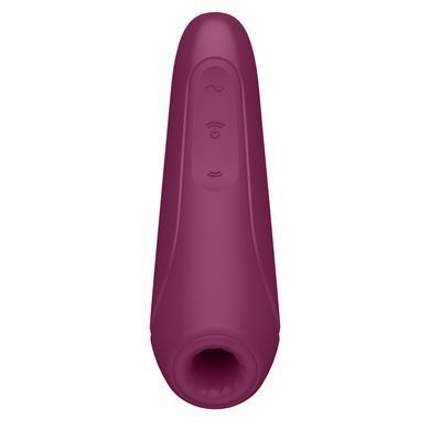 Вакуумний кліторальний стимулятор Satisfyer Curvy 1+ Rose Red з керуванням через інтернет &mdash; купити в інтим-бутику EroticToys