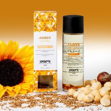 Масажна олія EXSENS Amber Jojoba (гармонізує, з бурштином) 100мл, натуральна &mdash; купити в інтим-бутику EroticToys