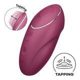 Вібростимулятор-пульсатор Satisfyer Tap & Climax 1 Red, ефект постукування пальцем, 2 мотори &mdash; купити в інтим-бутику EroticToys