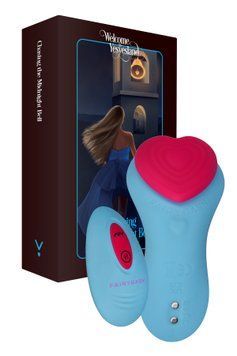 Вібратор у трусики FairyGasm HeartGem blue, на магніті, пульт ДК &mdash; купити в інтим-бутику EroticToys