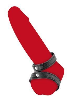 Подвійне ерекційне кільце з обхватом для мошонки Fetish Tentation Double Сockring &mdash; купити в інтим-бутику EroticToys