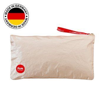 Сумка для секс-іграшок Fun Factory TOYBAG M, золотиста, на блискавці, 25x12 см &mdash; купити в інтим-бутику EroticToys