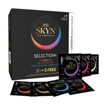 Безлатексні преміум-презервативи SKYN Selection: Original+Intense Feel+Elite Extra Lubricated, 35 шт &mdash; купити в інтим-бутику EroticToys