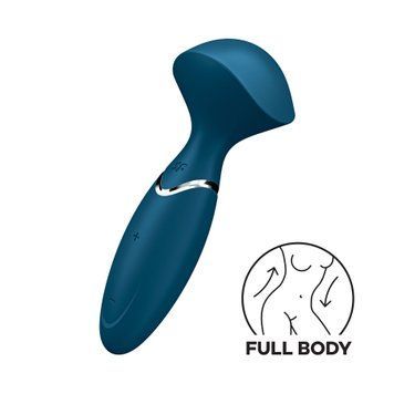 Вібромасажер Satisfyer Mini Wand-er Blue &mdash; купити в інтим-бутику EroticToys