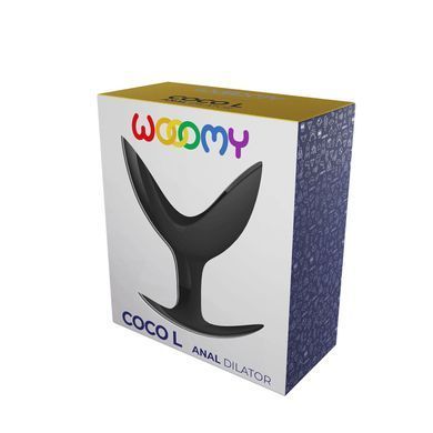 Анальний розширювач Wooomy Coco L, чорний, силіконовий, роздвоєний &mdash; купити в інтим-бутику EroticToys