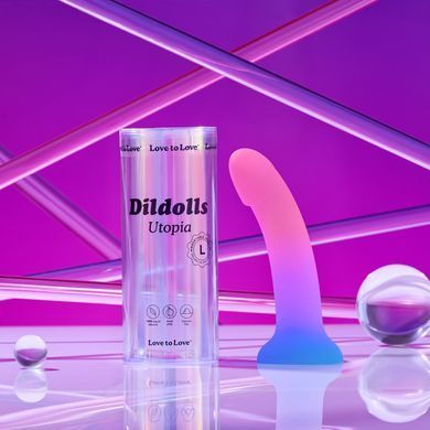 Дилдо з кольоровим градієнтом Love To Love DILDOLLS - UTOPIA L ультрам'який &mdash; купити в інтим-бутику EroticToys