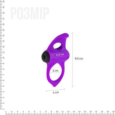 Ерекційне віброкільце Adrien Lastic Lingus MAX Violet з язичком для стимуляції клітора &mdash; купити в інтим-бутику EroticToys