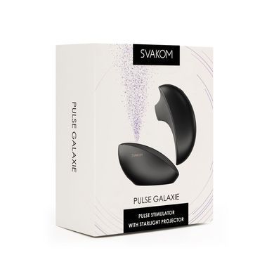 Вакуумний кліторальний смарт-стимулятор Svakom Pulse Galaxie Midnight Black, проєктор зоряного неба &mdash; купити в інтим-бутику EroticToys