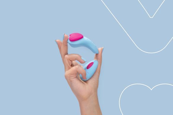 Вібратор у трусики FairyGasm HeartGem blue, на магніті, пульт ДК &mdash; купити в інтим-бутику EroticToys