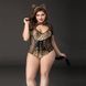 Еротичний костюм кішечки JSY &laquo;Імператриця Кітті&raquo; Plus Size, Black, боді, шнурівка, хвіст, вушка в інтим-бутику EroticToys