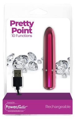 Віброкуля PowerBullet - Pretty Point Rechargeable Bullet Pink &mdash; купити в інтим-бутику EroticToys