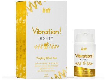 Рідкий вібратор Intt Vibration Honey (15 мл), густий гель, дуже смачний, діє до 30 хвилин &mdash; купити в інтим-бутику EroticToys
